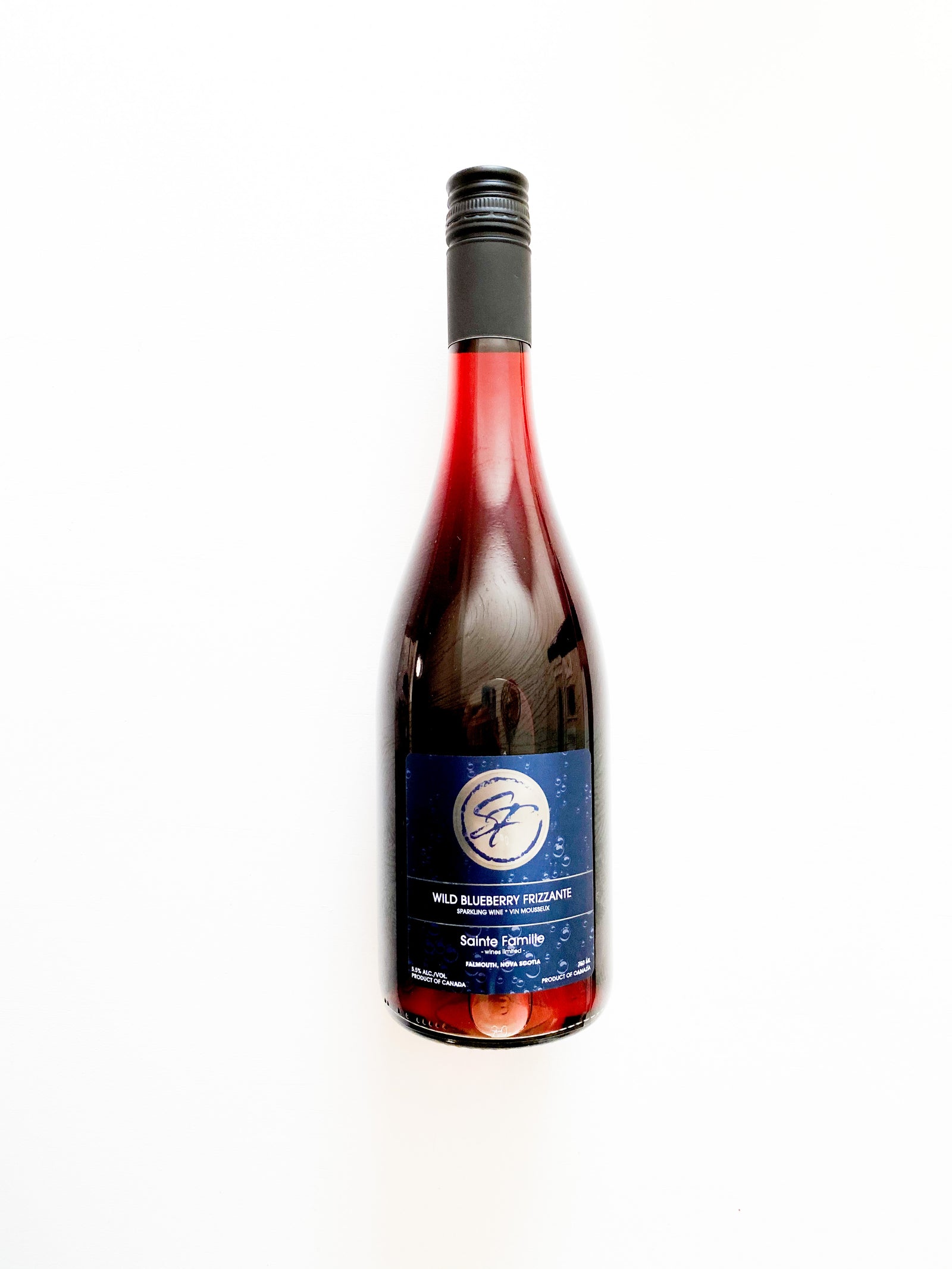 BLUEBERRY SPARKLING WINE BOTTLE